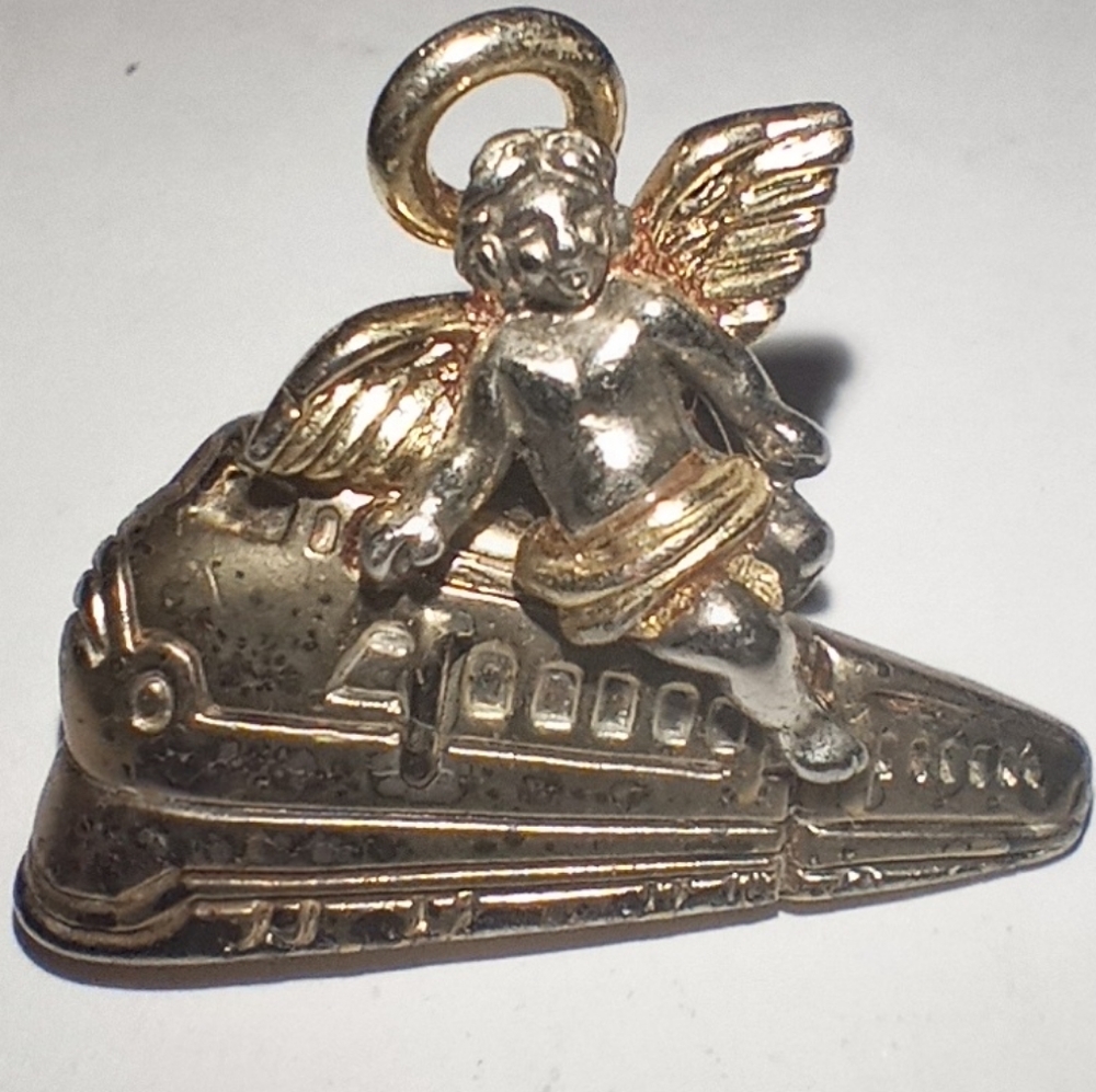 Train Travelers Guardian Pin Brooch